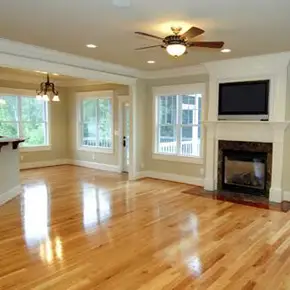 Refinished hardwood floors Nassau County dining room