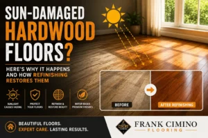 Sun-Damaged Hardwood Floors on Nassau County Why It Happens and How Refinishing Restores Them